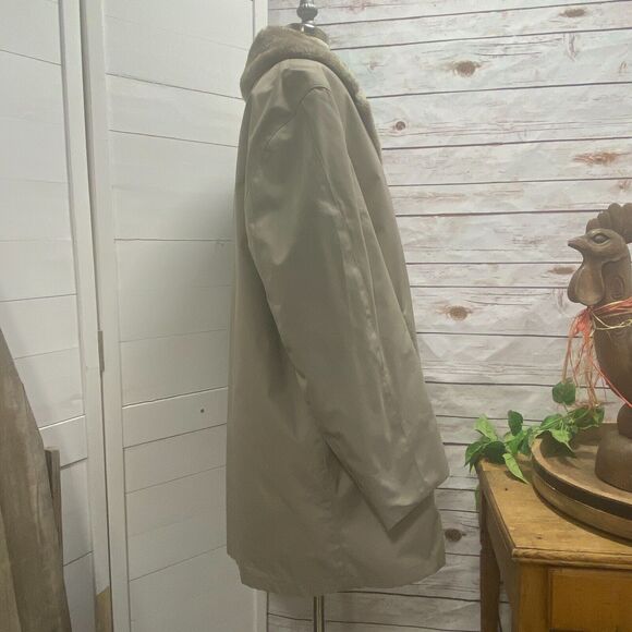 MEN'S MIGHTY-MAC OUT O GLOUCESTER TAN FLEECE LINED COAT JACKET Cold Weather 42 - Picture 3 of 9